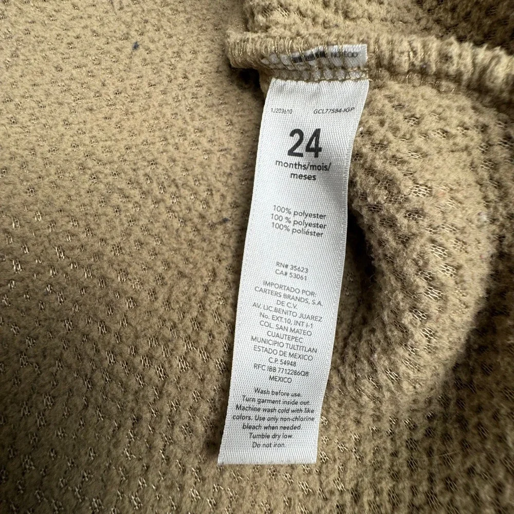 Carter's & Jumping Beans Toddler Hoodie‎ and Vest Bundle Red Blue Tan 24M 2T